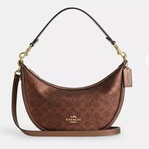 🤎Coach Aria Shoulder Bag In Signature Canvas-NWT🤎